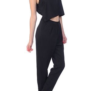 High Waist Black One Piece Jumpsuit Romper